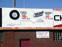 Hand-painted auto parts sign at Pulaski Auto Supply, Chicago-Roadside Art