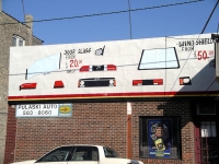 Hand-painted auto parts sign at Pulaski Auto Supply, Chicago-Roadside Art