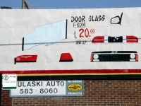 Hand-painted auto parts sign at Pulaski Auto Supply, Chicago-Roadside Art Hand-painted auto parts sign at Pulaski Auto Supply, Chicago-Roadside Art