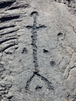Elongated figure and cupules, Pu`u Loa petroglyphs, Hawai‘i Volcanoes National Park Elongated figure and cupules, Pu`u Loa petroglyphs, Hawai‘i Volcanoes National Park