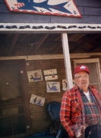 R.A. Miller with some of his drawings, Gainesville, Georgia, early 1990s