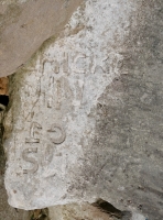 MICK C, JIN, MS, GJ. Chicago Lakefront stone carvings, south of La Rabida Hospital. 2025 MICK C, JIN, MS, GJ. Chicago Lakefront stone carvings, south of La Rabida Hospital. 2025