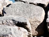 Frank. Chicago Lakefront stone carvings, south of La Rabida Hospital. 2025 Frank. Chicago Lakefront stone carvings, south of La Rabida Hospital. 2025