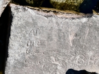 Jerry, Al, Bob, Ronnie George, Lefty, T, B.H. Chicago lakefront stone carvings, south of La Rabida Hospital. 2023 Jerry, Al, Bob, Ronnie George, Lefty, T, B.H. Chicago lakefront stone carvings, south of La Rabida Hospital. 2023