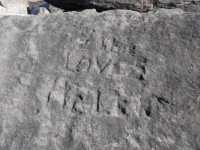??? Loves Helen. Chicago lakefront stone carvings, south of La Rabida Hospital. 2025 ??? Loves Helen. Chicago lakefront stone carvings, south of La Rabida Hospital. 2025