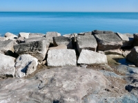 Melvin and Ibson(?), Verno. Chicago Lakefront stone carvings, south of La Rabida Hospital. 2025 Melvin and Ibson(?), Verno. Chicago Lakefront stone carvings, south of La Rabida Hospital. 2025