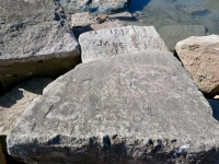 Autograph rock: Karole, Laurie Evett, W, HI, BB, LD, others. Chicago Lakefront stone carvings, south of La Rabida Hospital. 2025 Autograph rock: Karole, Laurie Evett, W, HI, BB, LD, others. Chicago Lakefront stone carvings, south of La Rabida Hospital. 2025