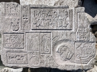 12-panel carving. Chicago Lakefront stone carvings, south of La Rabida Hospital. 2025 12-panel carving. Chicago Lakefront stone carvings, south of La Rabida Hospital. 2025