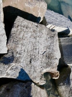 HAP, (PI)OS, AJ, AL, others. Chicago Lakefront stone carvings, south of La Rabida Hospital. 2025 HAP, (PI)OS, AJ, AL, others. Chicago Lakefront stone carvings, south of La Rabida Hospital. 2025