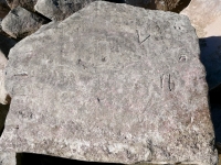 V, A, 16 (or 91). Chicago Lakefront stone carvings, south of La Rabida Hospital. 2025 V, A, 16 (or 91). Chicago Lakefront stone carvings, south of La Rabida Hospital. 2025