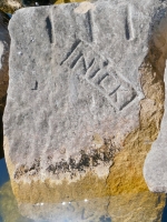 Nick, T, SV. Chicago lakefront stone carvings, south of La Rabida Hospital. 2023 Nick, T, SV. Chicago lakefront stone carvings, south of La Rabida Hospital. 2023
