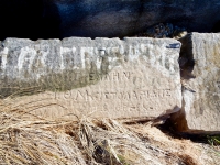 The Greek. Chicago lakefront stone carvings, Rainbow Beach. 2019