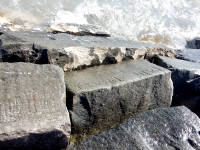 Paul Draw ED. Chicago lakefront stone carvings, Rainbow Beach. 2019