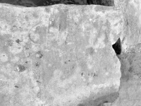 CHR A. Chicago lakefront stone carvings, Rainbow Beach jetty. 2019