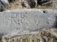 BD, R.F., Ray Hoey, RA. Chicago lakefront stone carvings, Rainbow Beach. 2019