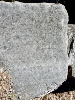 ? + MT, DO. Chicago lakefront stone carvings, Rainbow Beach. 2019