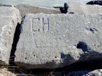 CH. Chicago lakefront stone carvings, Rainbow Beach. 2019