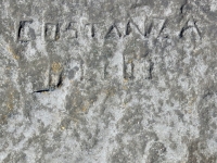 Costanza, July 83. Chicago lakefront stone carvings, Rainbow Beach North. 2019