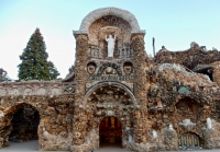 South facade, Father Paul Dobberstein's Grotto of the Redemption, West Bend, Iowa, 1912-1954