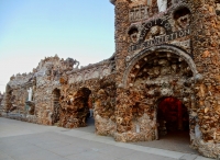 South facade, Father Paul Dobberstein's Grotto of the Redemption, West Bend, Iowa, 1912-1954