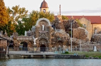 South facade, Father Paul Dobberstein's Grotto of the Redemption, West Bend, Iowa, 1912-1954