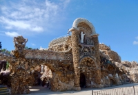 South facade, Father Paul Dobberstein's Grotto of the Redemption, West Bend, Iowa, 1912-1954