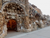 Entrance to the Trinity Grotto, Father Paul Dobberstein's Grotto of the Redemption, West Bend, Iowa, 1912-1954