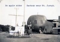 Apple cider factory near St. Joseph, snapshot Apple cider factory near St. Joseph, snapshot