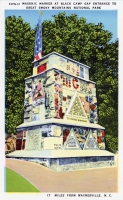 Color view of Masonic Marker at Black Camp Gap Entrance to Great Smoky Mountains National Park postcard Color view of Masonic Marker at Black Camp Gap Entrance to Great Smoky Mountains National Park postcard