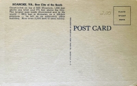 Color view of electric star on Mill Mountain, Roanoke, Virginia, postcard-verso Color view of electric star on Mill Mountain, Roanoke, Virginia, postcard-verso