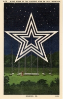 Color view of electric star on Mill Mountain, Roanoke, Virginia, postcard Color view of electric star on Mill Mountain, Roanoke, Virginia, postcard