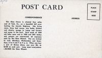 Haines The Shoe Wizard Shoe House, York, Pennsylvania, postcard-verso Haines The Shoe Wizard Shoe House, York, Pennsylvania, postcard-verso