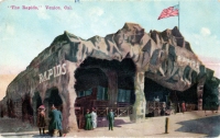 Color view of The Rapids water ride, Venice, California, postcard