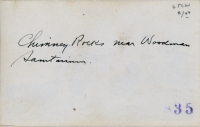 Chimney rocks near Woodman Sanitarium, Colorado Springs, postcard-verso Chimney rocks near Woodman Sanitarium, Colorado Springs, postcard-verso