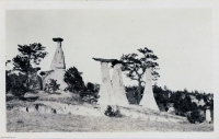 Chimney rocks near Woodman Sanitarium, Colorado Springs, postcard Chimney rocks near Woodman Sanitarium, Colorado Springs, postcard