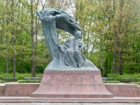 The rather histrionic 1907 monument to Frederick Chopin in Łazienki Park, Warsaw