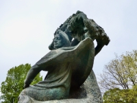 The rather histrionic 1907 monument to Frederick Chopin in Łazienki Park, Warsaw