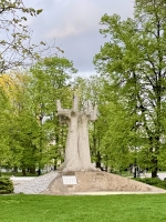 2006 monument to Janusz Korcsak in Świętokrzyski Park