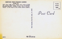 Rockome Gardens postcard-verso