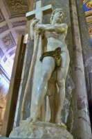Michelangelo's studly Christ, later made more modest, Rome