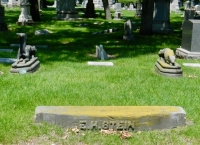 Rosehill grave site with twin dogs: E.H. Stein, 1827-1871 Rosehill grave site with twin dogs: E.H. Stein, 1827-1871