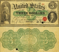 $3 bill advertising piece for City of Paris store, Chicago $3 bill advertising piece for City of Paris store, Chicago