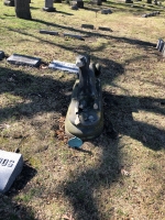 Rosehill grave site damaged dog: E.H. Stein, 1827-1871 Rosehill grave site damaged dog: E.H. Stein, 1827-1871