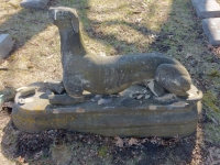 Rosehill grave site damaged dog: E.H. Stein, 1827-1871 Rosehill grave site damaged dog: E.H. Stein, 1827-1871