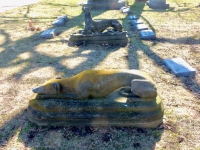 Rosehill grave site with twin dogs after the damage: E.H. Stein, 1827-1871 Rosehill grave site with twin dogs after the damage: E.H. Stein, 1827-1871
