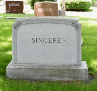 Rosehill: Sincere gravestone Rosehill: Sincere gravestone