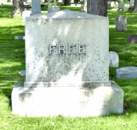 Rosehill: John A. Free, 1832-1909 gravestone Rosehill: John A. Free, 1832-1909 gravestone