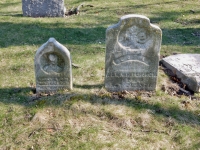 Rosehill gravestone: Infant son Whitchurch (1879) and Charlotte H. “Lottie” Whitchurch (1867-1871)