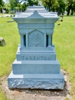 Rosehill grave marker: Henry H. (1840-1886) and Georgiana (1832-1909) Thornton