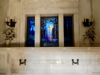 John G. Shedd memorial in the 1914 mausoleum at Rosehill.